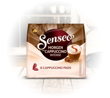 kawa, senseo, saszetki, philips, douwe egberts, cappuccino, 8pads, morgen